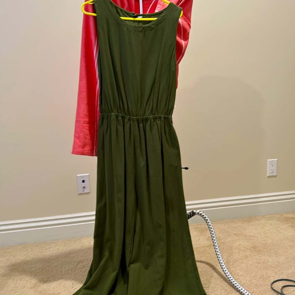 Wide leg cotton jumpsuit